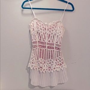 Betsy Johnson vintage lace and chiffon blouse